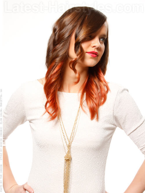Blazing Ombre Warm Copper Highlights Side View