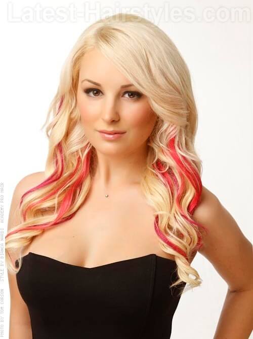 Pink Ribbons Blonde Ombre Hair Color 