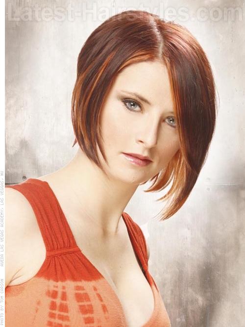 Sleek Highlighted A-line Auburn Style
