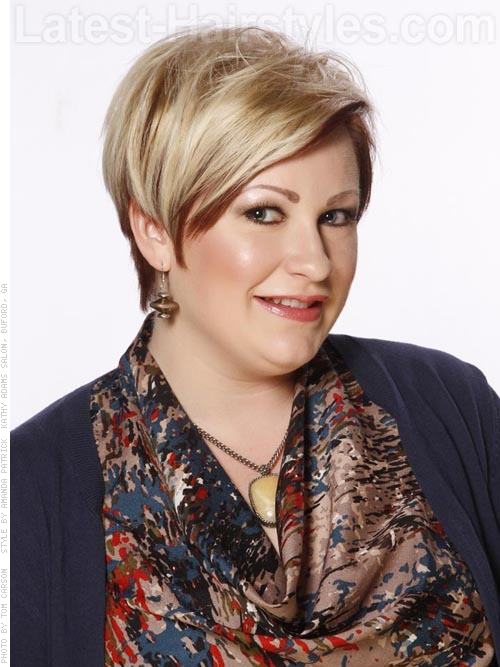 Blonde Pixie - Sideswept Blonde Professional Style