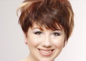 A short pixie hairstyle
