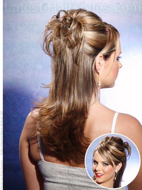 Hairstyles For Prom Half Up Half Down For Dark Hair
