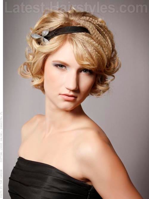 Prom Updo Elegance Cute Crimped Look with Headband