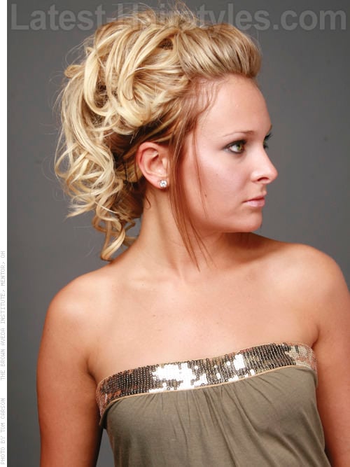 Blonde Hair Color Surprise Curly Updo