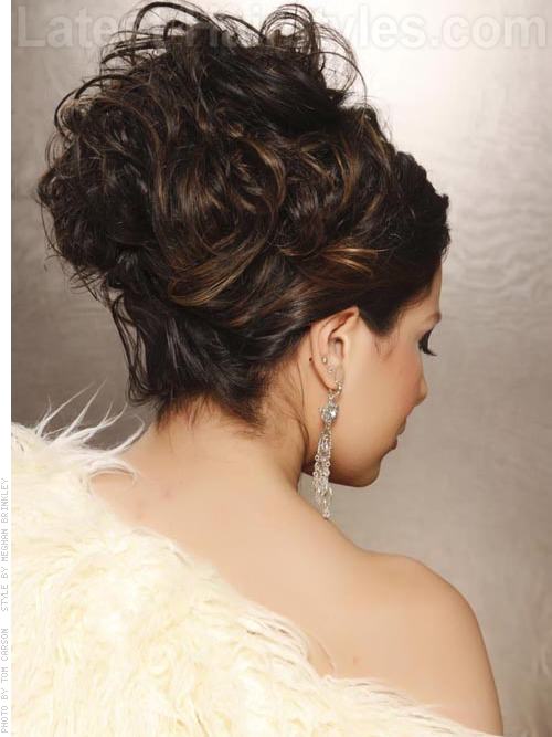 Decadent Diva Brunette Updo For Long Hair Back View