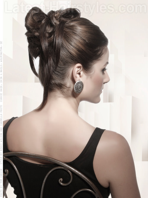 Geisha Girl Glamorous Updo Back View