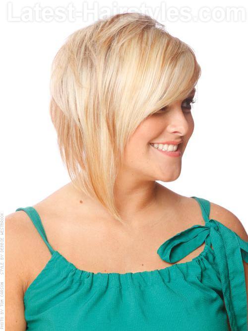 Textured Asymmetry Short Cut Choppy Style Side View