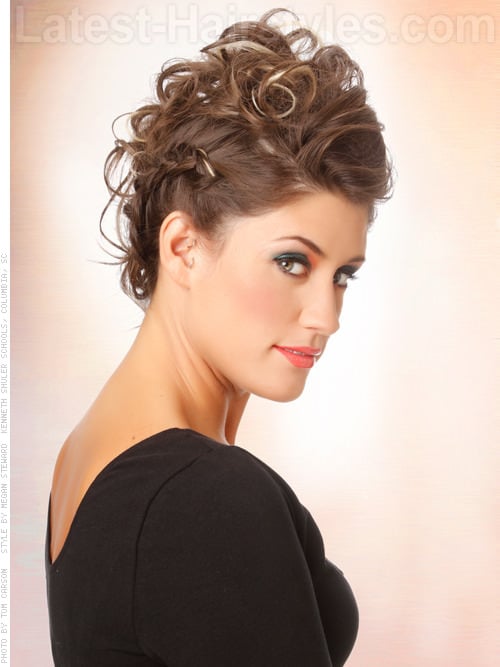 Twisty Hawk Updo for Long Hair View 2