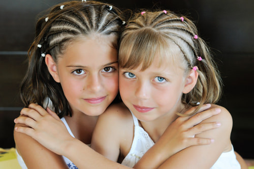 Kids Hairstyle with Micro Braids and Beads