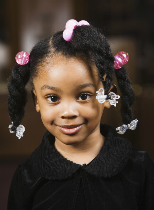 Large Braids with Multi-Colored Hair Ties cropped