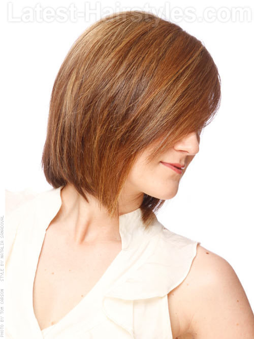 Sexy and Smooth Light Brown Bob Hairstyle Side View