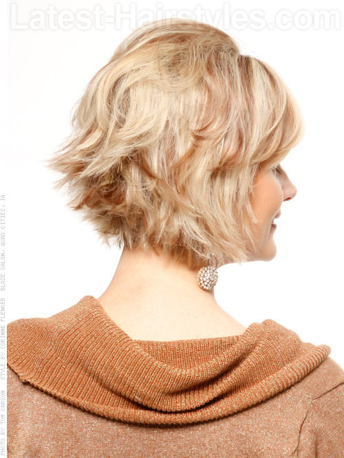 Layered Flipped Cut with Volume at Crown Back View