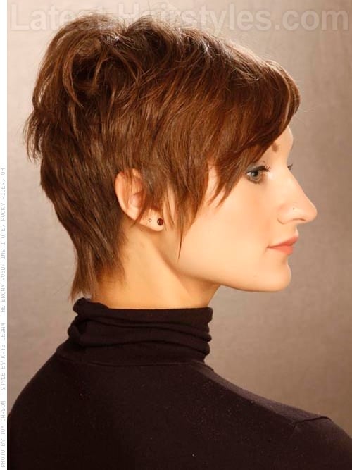 The Played Up Pixie Wispy Short Haircut Side View