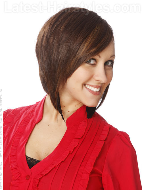 Short Triangular Medium Haircut Side View