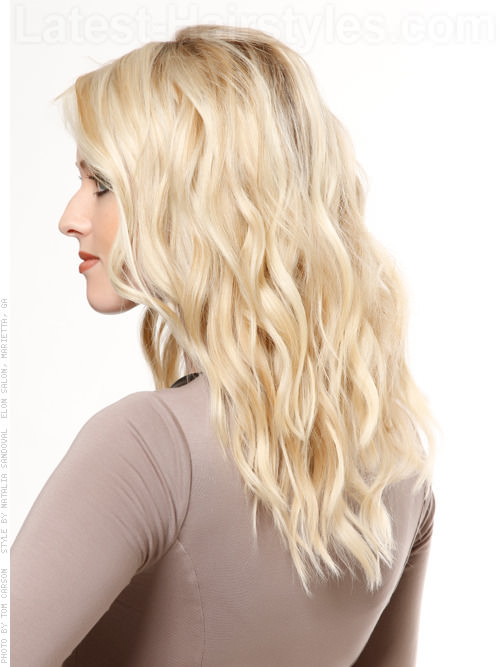 The Beach Wave Soft Cascading Blonde Waves Side View