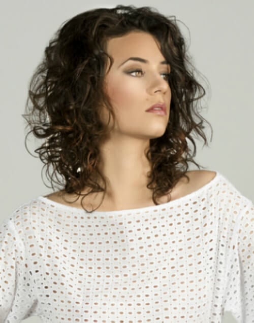 Medium Hairstyle with Curls and Texture