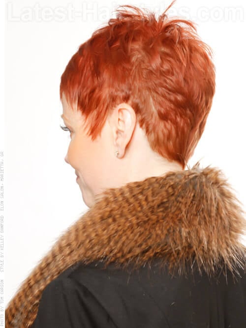 Copper Cropped Older Woman Style Shaped Back
