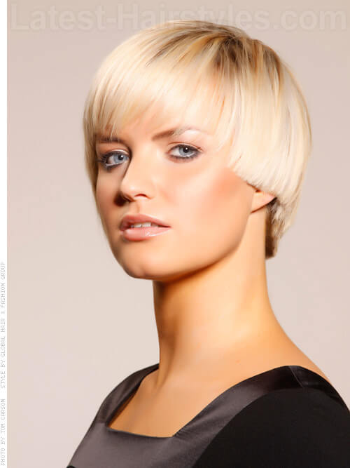 Euro Bob Geometric Platinum Blonde Bob