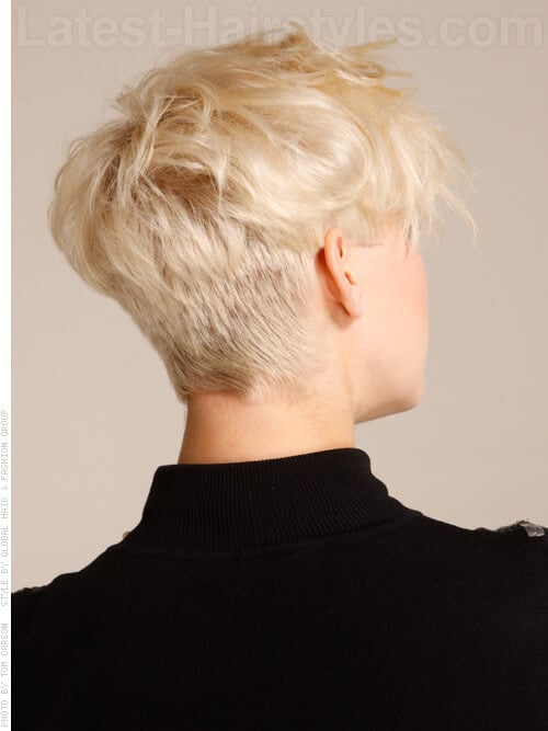 Short To Long Layered Hair Fun Blonde Look Back View