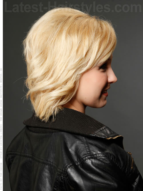 Tousled Layers Blonde Style Side View