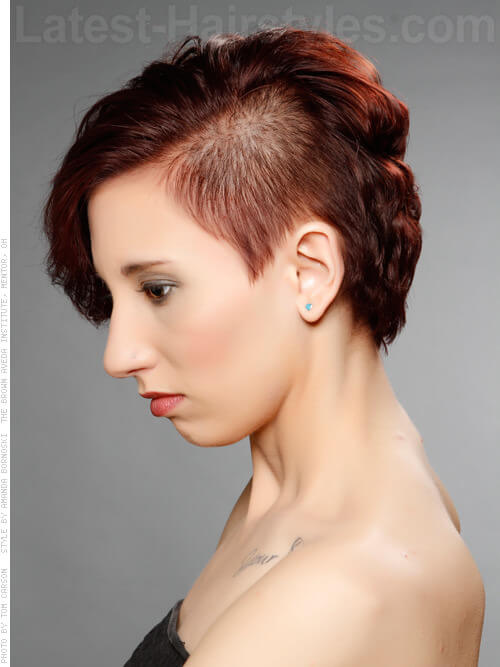 Pixie Wavy Bob with Undercut Side