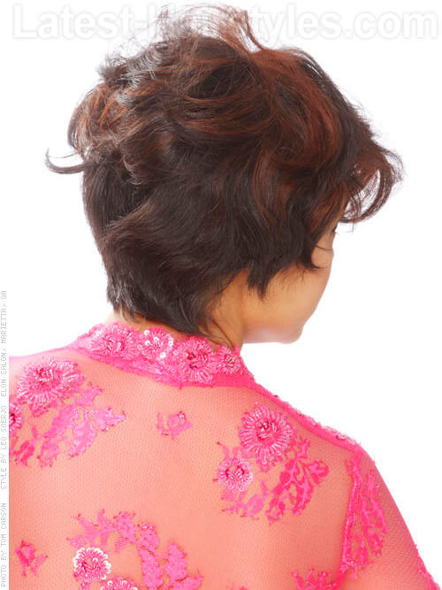 Dashing Diva Cute Windblown Look Back View