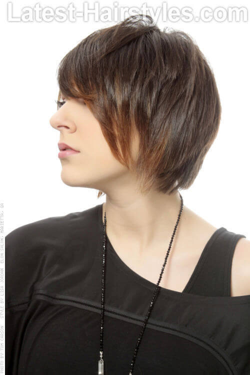 Short Bob with Texture and Movement Side View