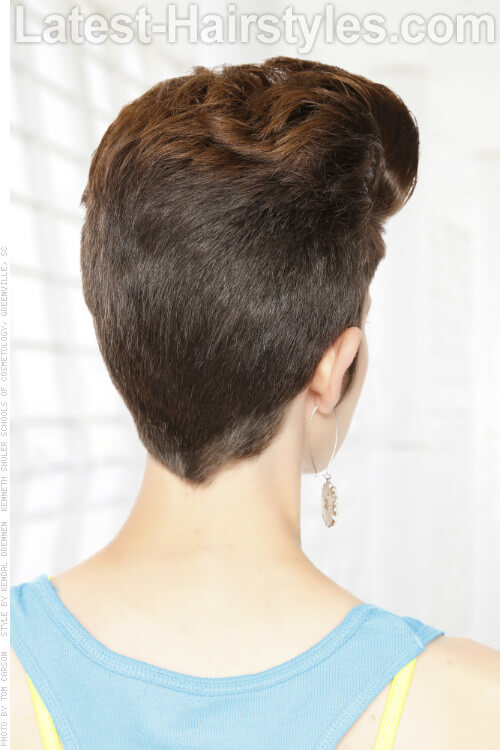 Short Hairstyle for Round Face Back View