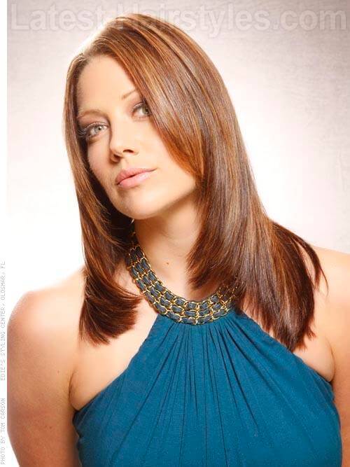 Round Layers Silky Smooth Brunette Hairstyle