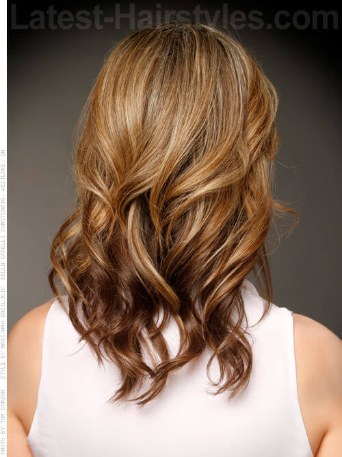 Sandy Bronde with Lowlights Back View