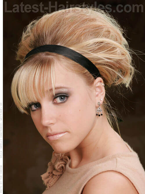 Banded Volume Blonde Hairstyle Side View