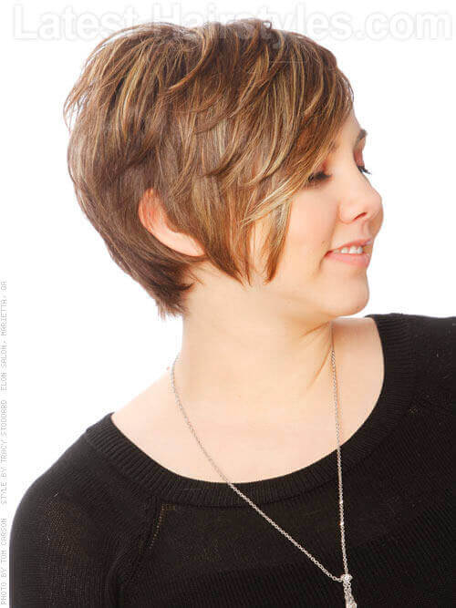 Light Brown Short Haircut With Layers
