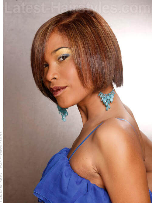 Classic One Length Bob Hairstyle