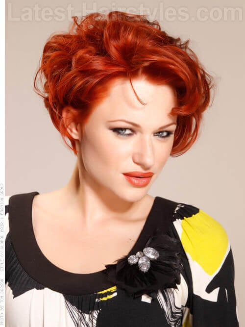 Red Curly Short Hairstyle