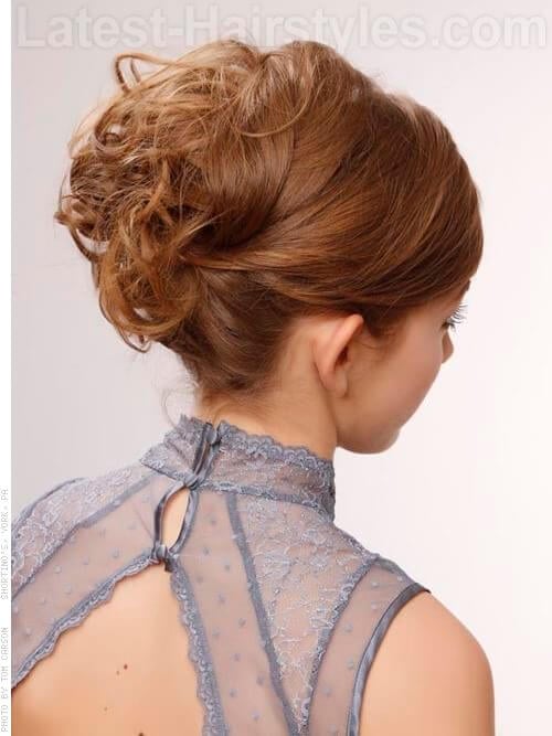 Cute Updo with Twists Back