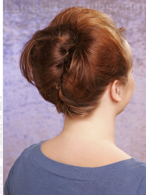 Simple Chignon Teen Hairstyle Back
