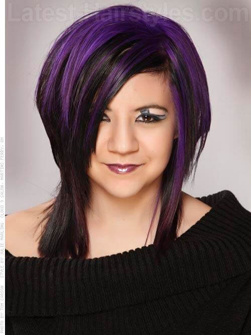 Dark Purple Hair Fashion Dresses