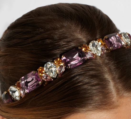 Dolce & Gabbana Gold-plated Swarovski Crystal Headband