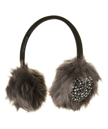 Topshop Embellished Faux Fur Earmuffs