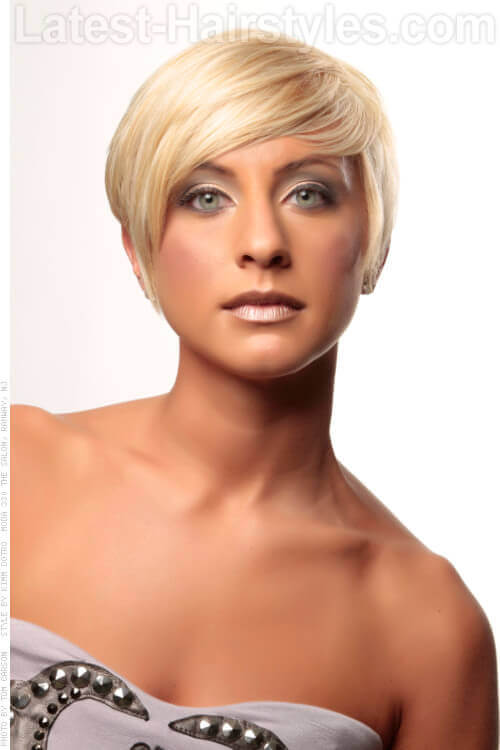 Blonde Pixie Cut with Long Side Bang