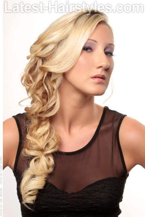 Long Blonde Modern French Braid