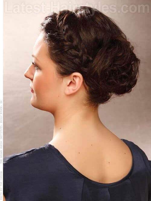 Side Braided Bun Hairstyle Side View