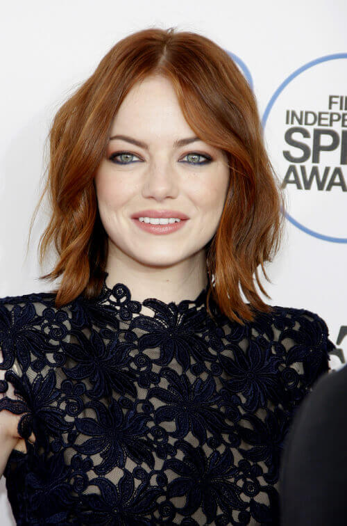 Emma Stone Long Bob with Organic Waves