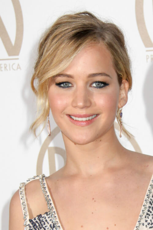 Jennifer Lawrence Feminine Updo for Spring