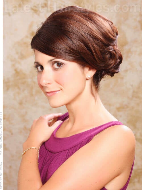 Bouffant Easy Updo with Swirled Curls