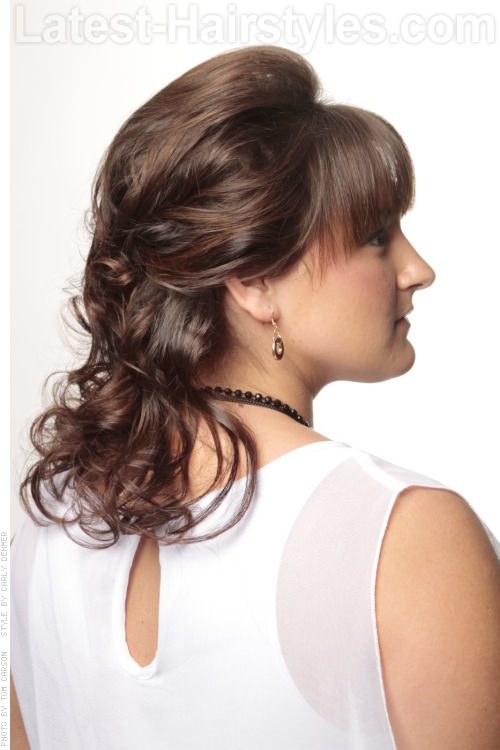 Medium Upstyle with Full Fringe Back View