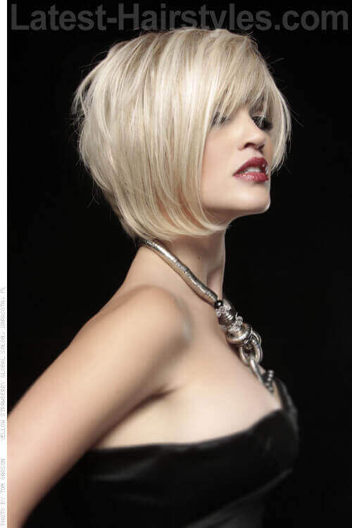 Blonde Bob with Fringe Side