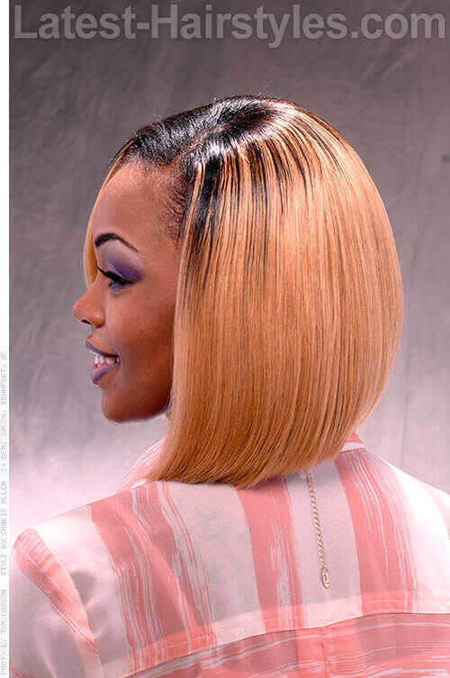 Ombre Bob Hairstyle Back