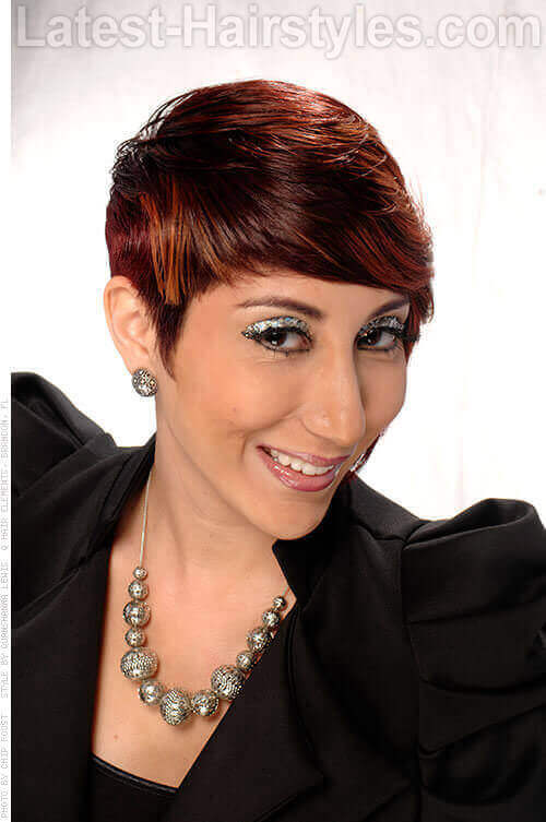 Ombre Haircolor on Short Asymmetric Haircut Side