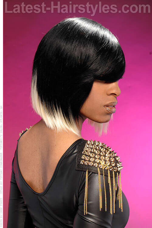 Dual Toned Bob Hairstyle Side